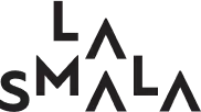 la-smala Logo noir avec le texte "LA SMALA" en lettres majuscules stylisées sur fond blanc.
